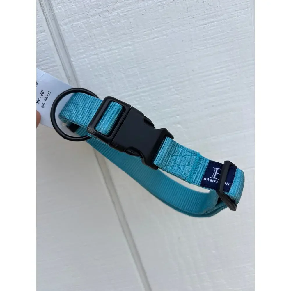 NWT Dog Collar, Hamilton, Turquoise,‎ M/L